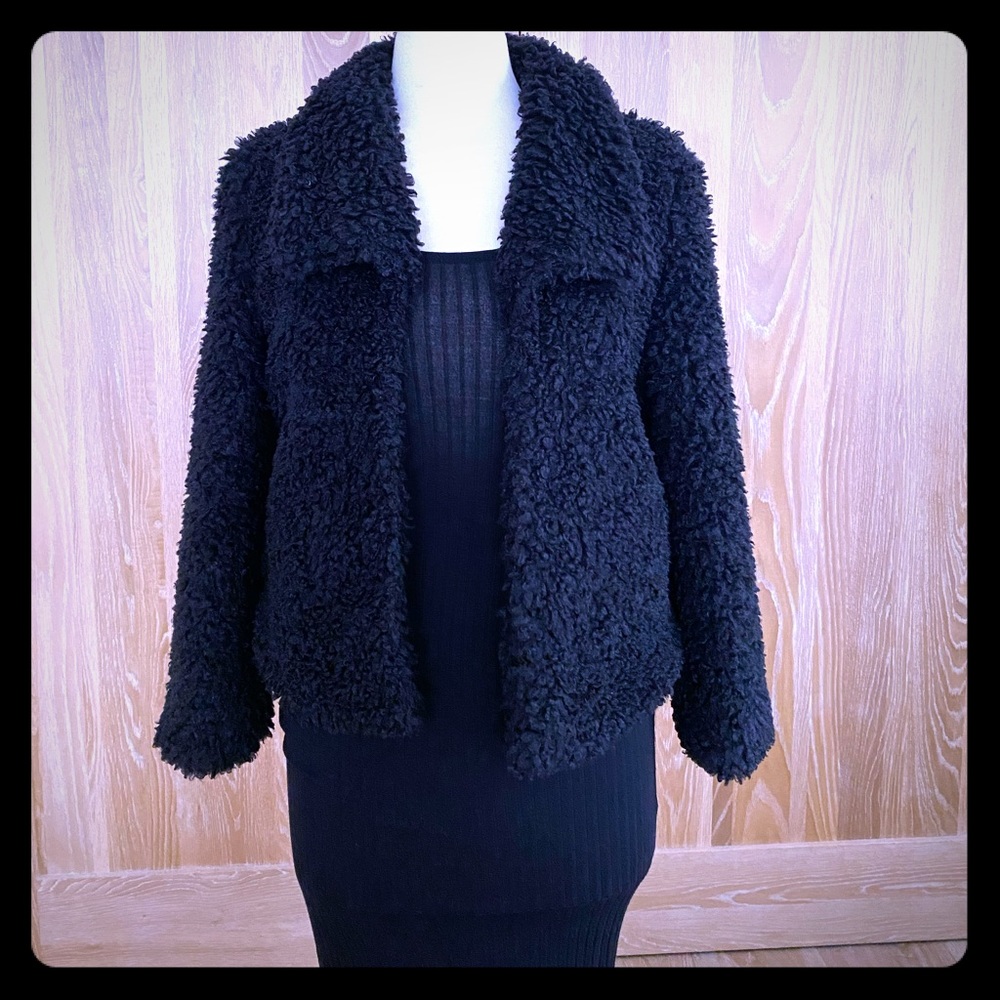 Black fuzzy jacket